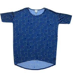 LuLaRoe Irma - blue with geometric shapes - Small